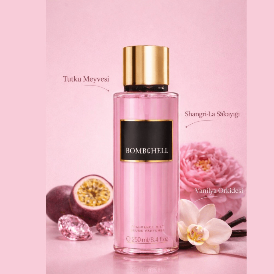 Soft Bloom Tutku Meyveli & Vanilya Orkideli Işıltılı Vücut Spreyi 250 ml