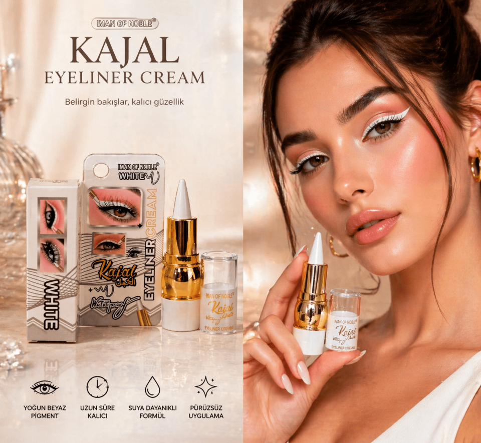 Yoğun Beyaz Kajal Eyeliner