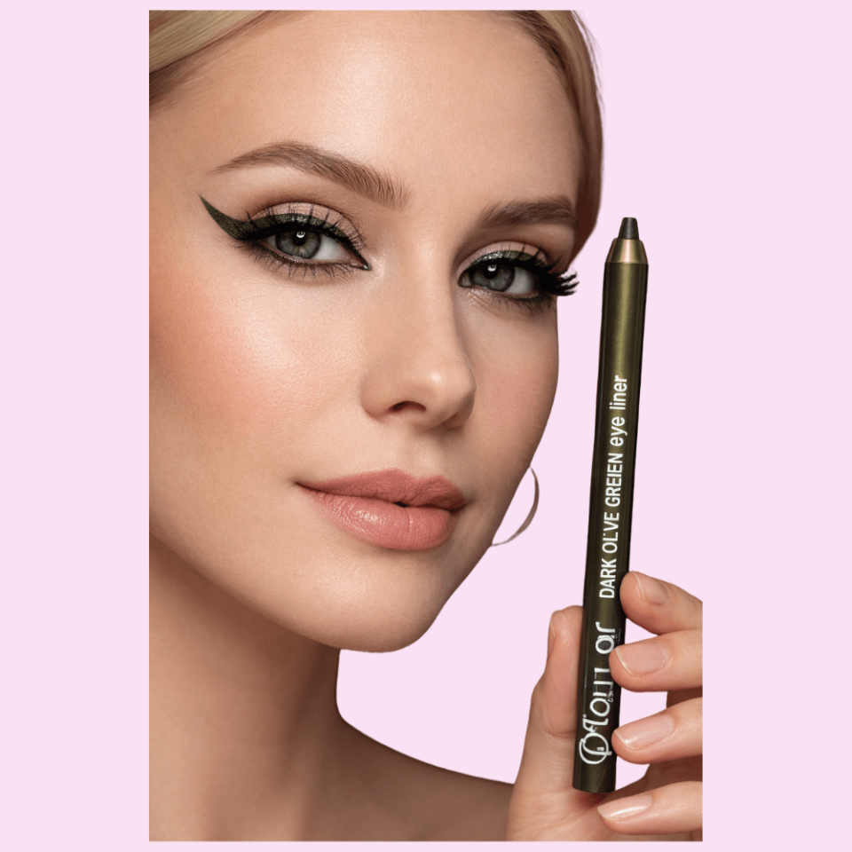Göz Kalemi & Eyeliner Dark Olive Green – Yoğun Zeytin Yeşili, Suya Dayanıklı