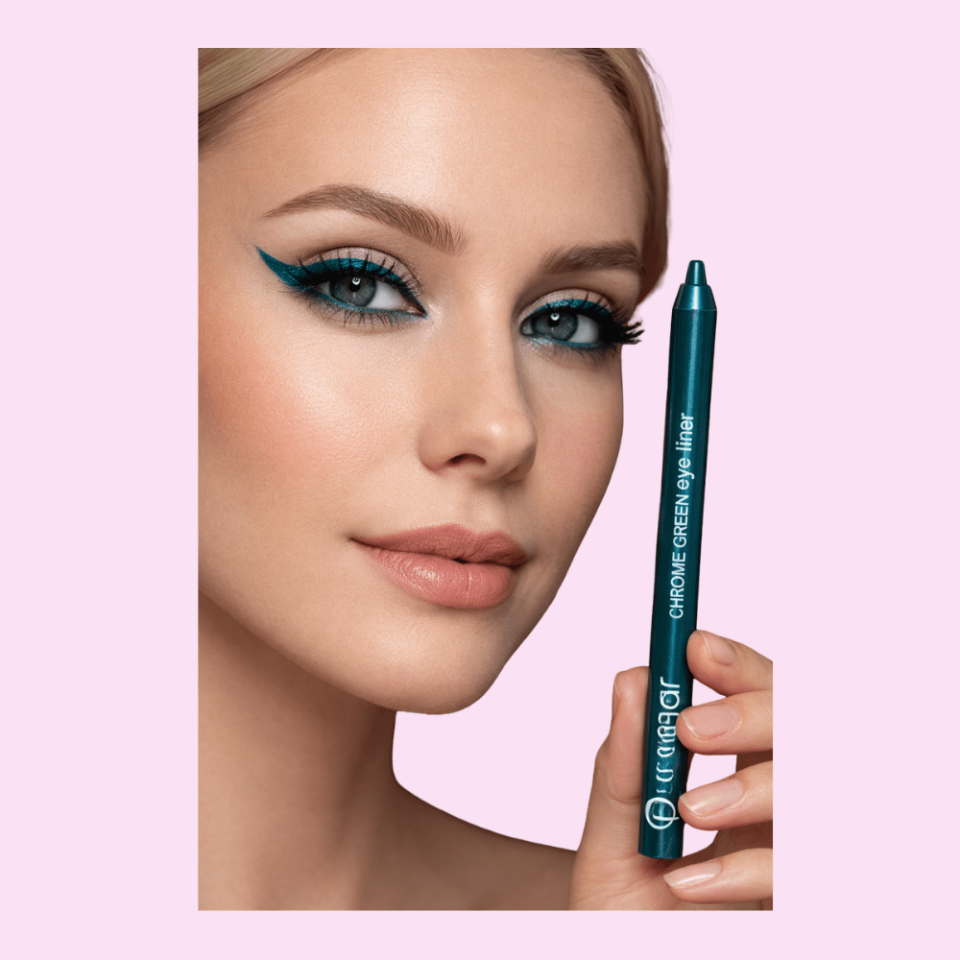Göz Kalemi & Eyeliner Chrome Green – Metalik Yeşil, Suya Dayanıklı