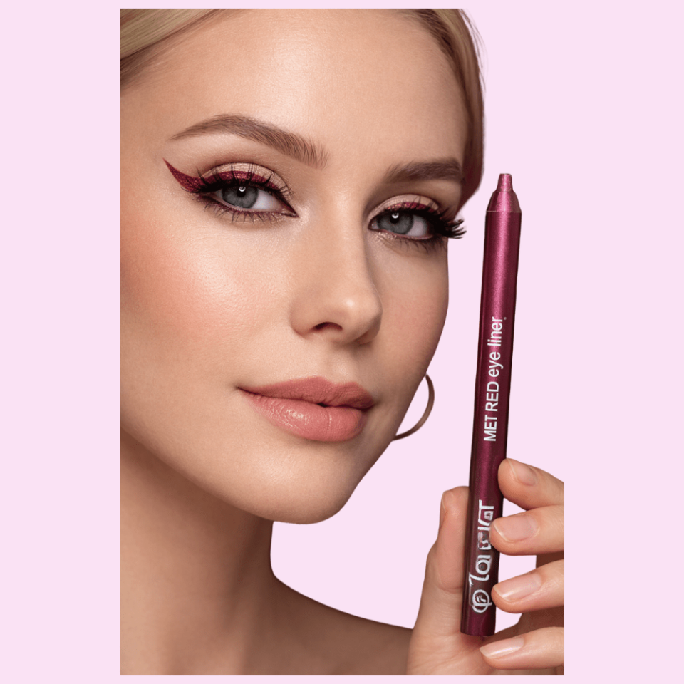 Göz Kalemi & Eyeliner Metalik Kırmızı (Metal Red) – Tek Uçlu Yoğun Pigmentli, Suya Dayanıklı