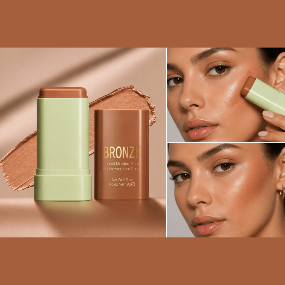 Nemlendirici Bronzer Stick – Doğal Işıltı Veren Krem Kontür & Allık Stick (On-the-Glow Bronze)