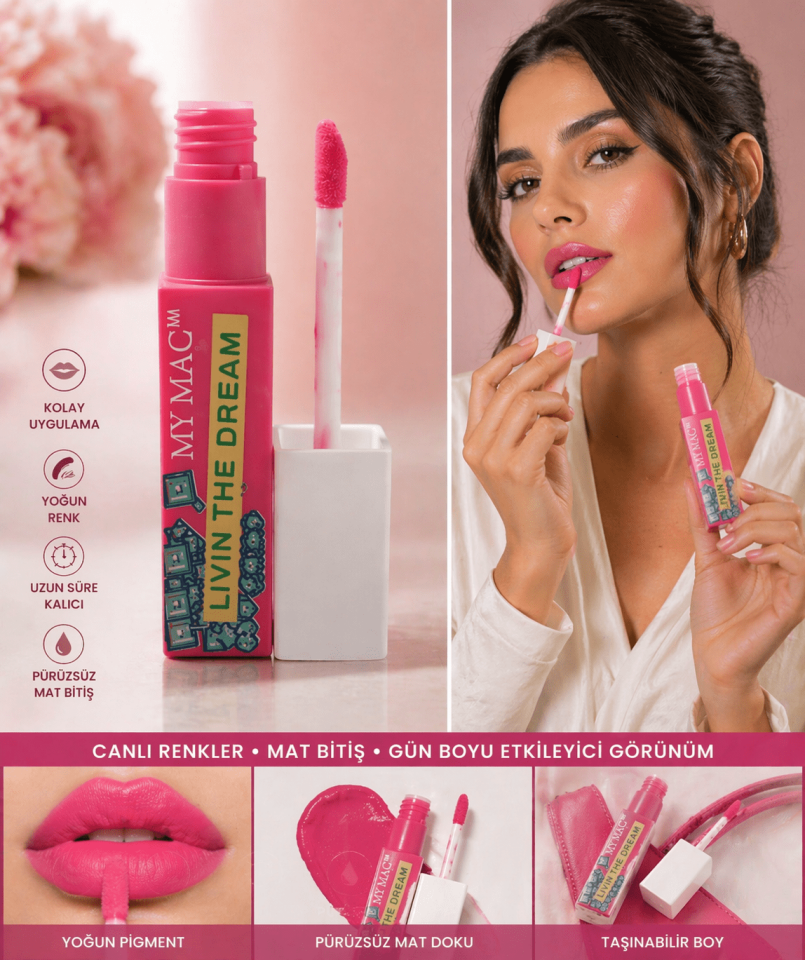 Dream Touch Likit Mat Ruj – Canlı Pembe Ton