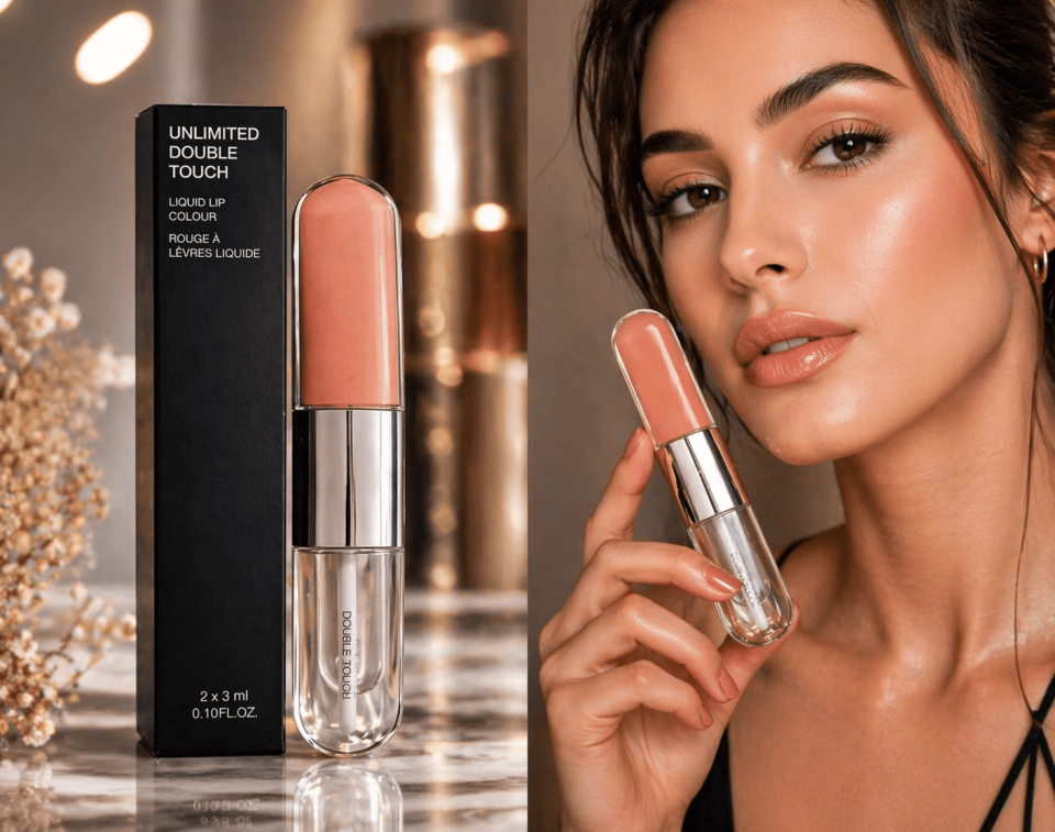Çift Uçlu Likit Ruj & Dudak Yağı – Nude Glow Serisi